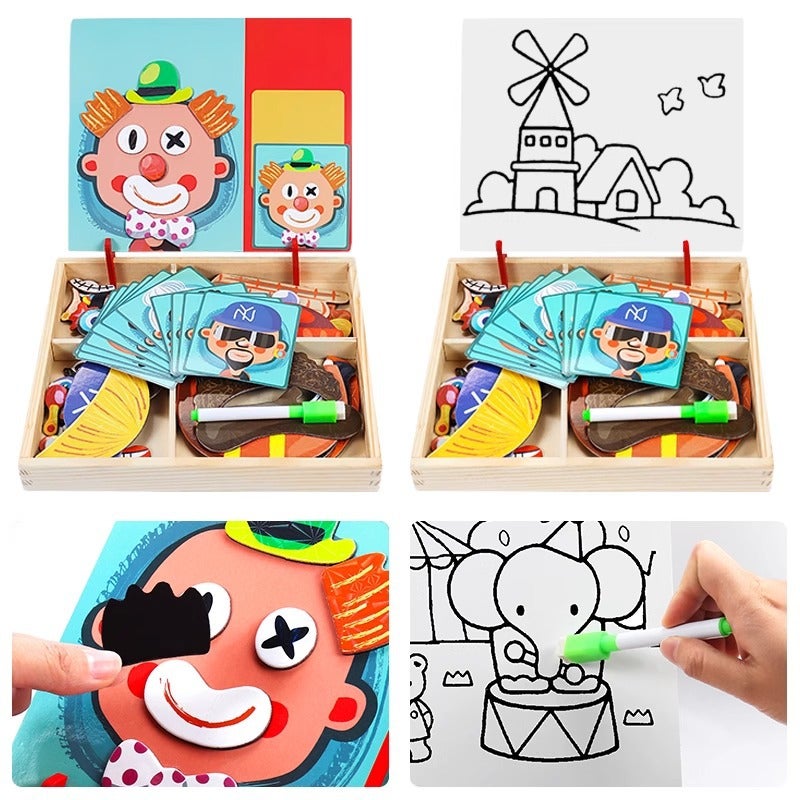 Magnetic Puzzle Children'S Brain Toys Multifunctional 3-6 Years Old 2 Dress-Up Girls Boys Kindergarten Early Education - Image 5